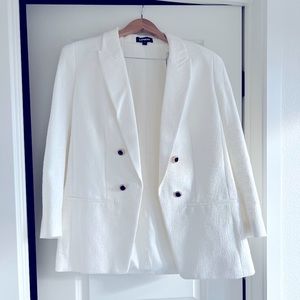 Express White Blazer with Black & Gold Buttons